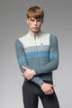 ALÉ Cyklistický dres s dlouhým rukávem zimní - WOOL LINE - modrá/šedá