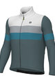 ALÉ Cyklistický dres s dlouhým rukávem zimní - WOOL LINE - modrá/šedá
