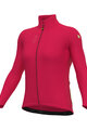 ALÉ Cyklistický dres s dlouhým rukávem zimní - PRAGMA FONDO 3.0 LADY - červená