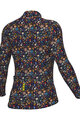 ALÉ Cyklistický dres s dlouhým rukávem zimní - PRAGMA FLOWERY LADY - modrá/vícebarevná