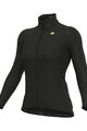 ALÉ Cyklistický dres s dlouhým rukávem zimní - R-EV1 WARM RACE 2.0 LADY - černá