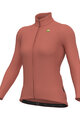 ALÉ Cyklistický dres s dlouhým rukávem zimní - R-EV1 WARM RACE 2.0 LADY - růžová