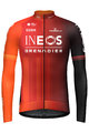 GOBIK Cyklistický dres s dlouhým rukávem zimní - HYDER INEOS GRENADIERS 2024 - červená/oranžová