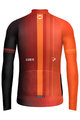 GOBIK Cyklistický dres s dlouhým rukávem zimní - HYDER INEOS GRENADIERS 2024 - červená/oranžová