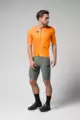 GOBIK Cyklistický dres s krátkým rukávem - CX PRO 3.0 - oranžová/zelená