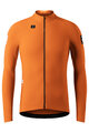 GOBIK Cyklistický dres s dlouhým rukávem zimní - PACER SOLID 2.0 - oranžová