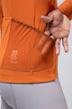 GOBIK Cyklistický dres s dlouhým rukávem zimní - PACER SOLID 2.0 - oranžová