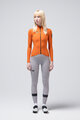 GOBIK Cyklistický dres s dlouhým rukávem zimní - PACER SOLID 2.0 - oranžová