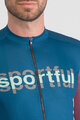 SPORTFUL Cyklistický dres s krátkým rukávem - SUPERGIARA LOGO - modrá/bordó