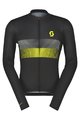 SCOTT Cyklistický dres s dlouhým rukávem letní - RC TEAM 10 - černá/žlutá