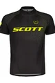 SCOTT Cyklistický dres s krátkým rukávem - RC PRO JR - žlutá/černá