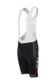 AGU Cyklistické kalhoty krátké s laclem - REPLICA VISMA | LEASE A BIKE K 2024 - černá/bílá