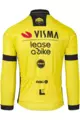 AGU Cyklistický dres s dlouhým rukávem letní - REPLICA VISMA | LEASE A BIKE 2024 - žlutá/černá