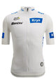 SANTINI Cyklistický dres s krátkým rukávem - TOUR DE FRANCE - WHITE JERSEY - bílá