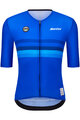 SANTINI Cyklistický dres s krátkým rukávem - UCI WORLD CHAMPION ITALY - modrá