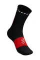 COMPRESSPORT Cyklistické ponožky klasické - ULTRA TRAIL V2.0  - černá/červená