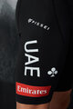 PISSEI Cyklistické kalhoty krátké s laclem - UAE TEAM EMIRATES XRG 2025 - bílá/černá