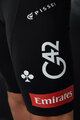 PISSEI Cyklistické kalhoty krátké s laclem - UAE TEAM EMIRATES XRG 2025 - bílá/černá