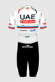 PISSEI Cyklistická kombinéza - UAE TEAM EMIRATES 2024 SLOVENIA CHAMPION - bílá/černá