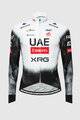 PISSEI Cyklistický dres s dlouhým rukávem zimní - UAE TEAM EMIRATES - XRG 2025 REPLICA - bílá/černá