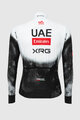 PISSEI Cyklistický dres s dlouhým rukávem zimní - UAE TEAM EMIRATES - XRG 2025 REPLICA - bílá/černá
