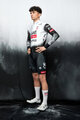 PISSEI Cyklistický dres s dlouhým rukávem zimní - UAE TEAM EMIRATES - XRG 2025 REPLICA - bílá/černá