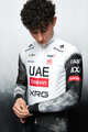 PISSEI Cyklistický dres s dlouhým rukávem zimní - UAE TEAM EMIRATES - XRG 2025 REPLICA - bílá/černá