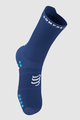 COMPRESSPORT Cyklistické ponožky klasické - PRO RACING V4.0 RUN HIGH - modrá