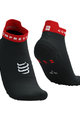 COMPRESSPORT Cyklistické ponožky kotníkové - PRO RACING V4.0 RUN LOW - černá/červená