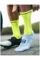 COMPRESSPORT Cyklistické ponožky klasické - PRO RACING V4.0 BIKE - bílá/žlutá