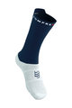 COMPRESSPORT Cyklistické ponožky klasické - PRO RACING V4.0 BIKE - bílá/modrá