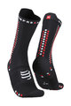 COMPRESSPORT Cyklistické ponožky klasické - PRO RACING V4.0 BIKE - černá/červená