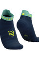 COMPRESSPORT Cyklistické ponožky kotníkové - PRO RACING V4.0 ULTRALIGHT RUN LOW - modrá/světle zelená