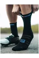 COMPRESSPORT Cyklistické ponožky klasické - PRO RACING SOCKS V4.0 ULTRALIGHT BIKE - černá/bílá
