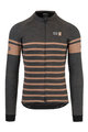 AGU Cyklistický dres s dlouhým rukávem zimní - SIX6 MERINO WINTER - černá/hnědá