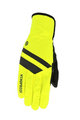 AGU Cyklistické rukavice dlouhoprsté - WINDPROOF - černá/žlutá