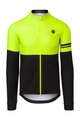 AGU Cyklistický dres s dlouhým rukávem zimní - DUO WINTER - černá/žlutá