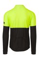 AGU Cyklistický dres s dlouhým rukávem zimní - DUO WINTER - černá/žlutá