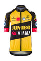 AGU Cyklistický dres s krátkým rukávem - JUMBO-VISMA '21 KIDS - žlutá/černá