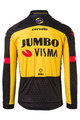 AGU Cyklistický dres s dlouhým rukávem zimní - JUMBO-VISMA WINT '21 - černá/žlutá