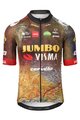 AGU Cyklistický dres s krátkým rukávem - JUMBO-VISMA 2022 - hnědá/modrá/žlutá/černá/červená