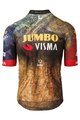 AGU Cyklistický dres s krátkým rukávem - JUMBO-VISMA 2022 - hnědá/modrá/žlutá/černá/červená