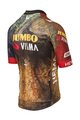 AGU Cyklistický dres s krátkým rukávem - JUMBO-VISMA 2022 - hnědá/modrá/žlutá/černá/červená