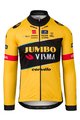 AGU Cyklistický dres s dlouhým rukávem letní - JUMBO-VISMA 2023 - žlutá/černá