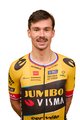 AGU Cyklistický dres s krátkým rukávem - JUMBO-VISMA 2023 PRIMOZ ROGLIC - černá/žlutá