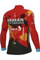 ALÉ Cyklistický dres s dlouhým rukávem zimní - BAHRAIN VICTORIOUS 2023 WNT - červená/modrá/žlutá/černá