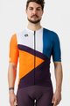 ALÉ Cyklistický dres s krátkým rukávem - NEXT - oranžová/modrá/černá/bílá