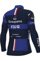 ALÉ Cyklistický dres s dlouhým rukávem zimní - GROUPAMA FDJ 2023 - modrá