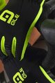 ALÉ Cyklistické rukavice dlouhoprsté - WINTER - černá/žlutá
