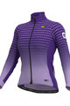 ALÉ Cyklistický dres s dlouhým rukávem zimní - BULLET LADY WINTER - fialová